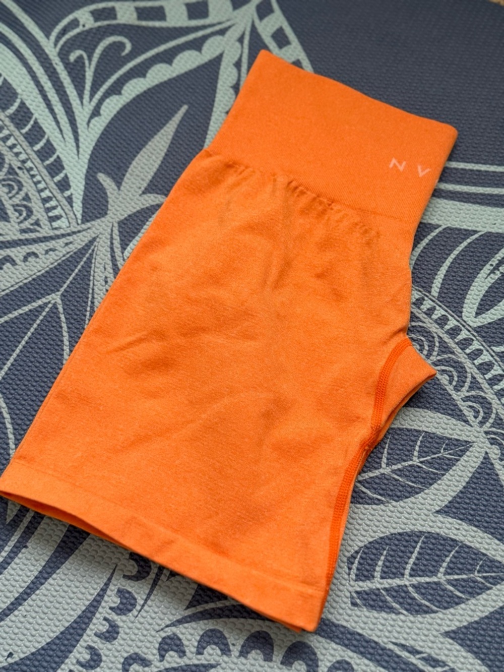 NVGTN Orange Athletic Bike Shorts